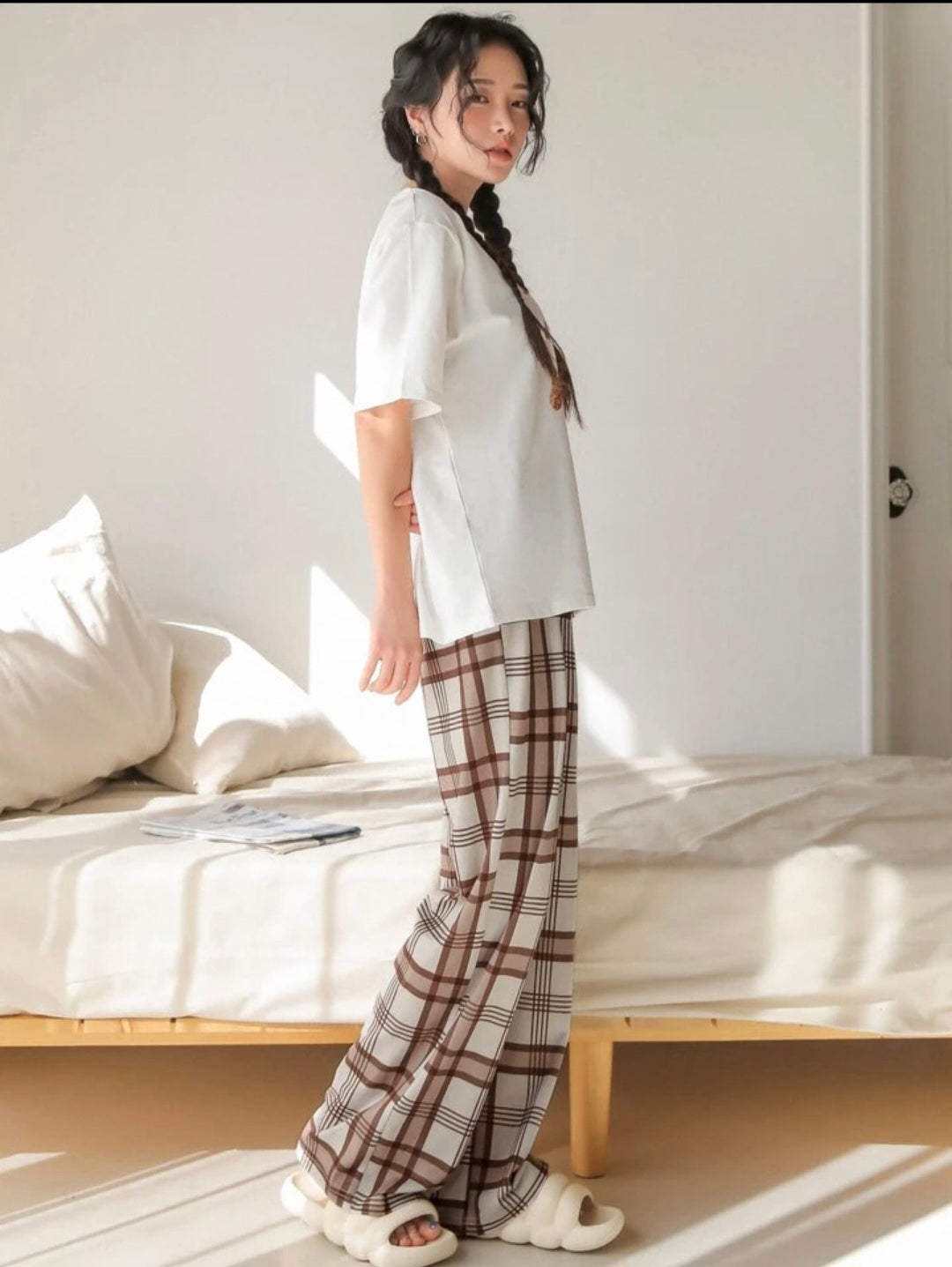 Teddy Check Set (Cream & Brown Edition)