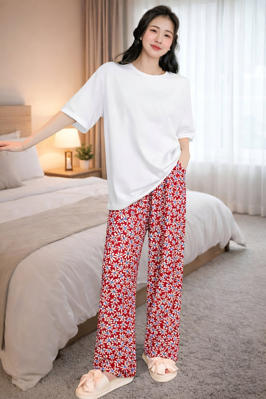 White - Red Garden Set