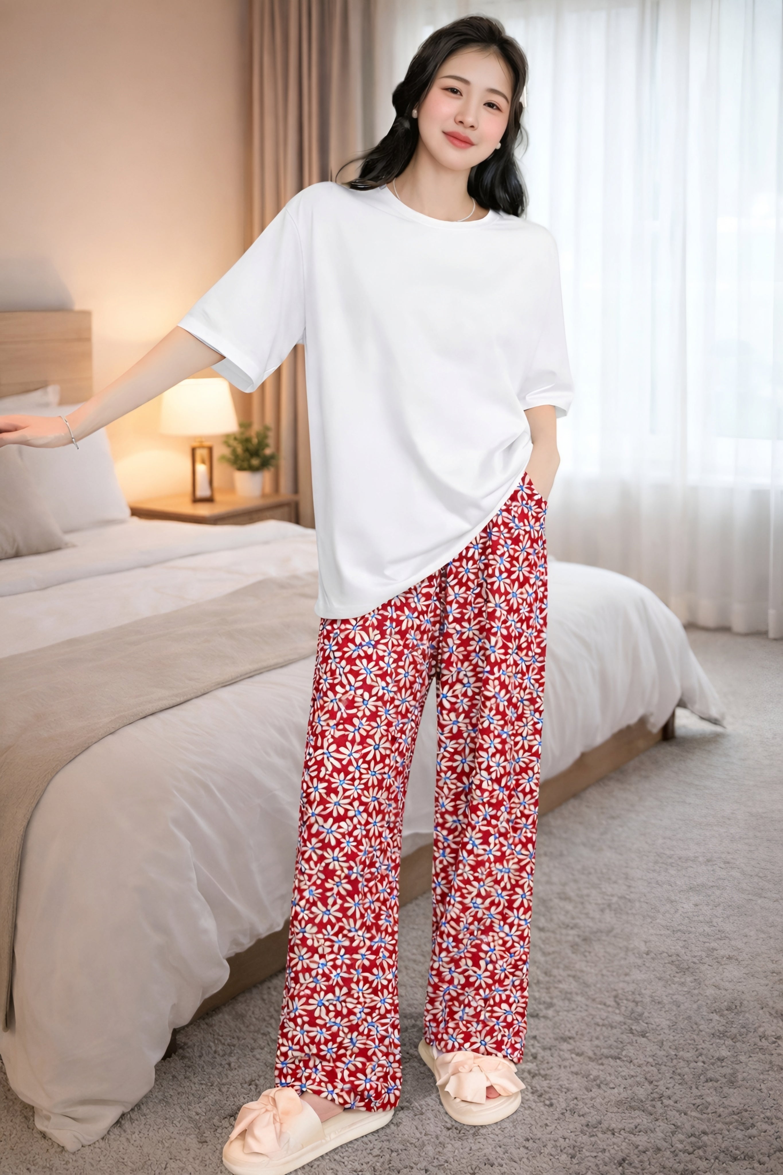White - Red Garden Set