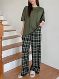Military Moss Plaid Set