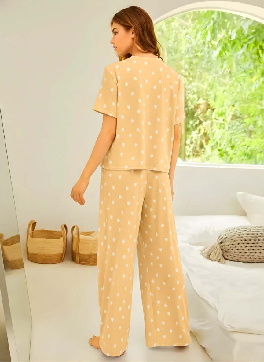 The Cloud-Knit Heart Lounge Set | Yellow