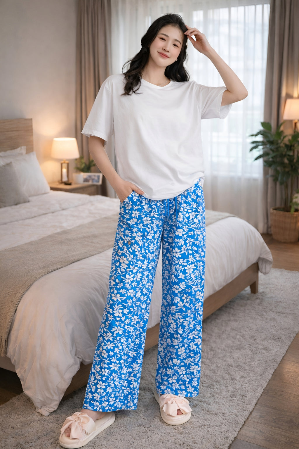White and Azure Garden Set