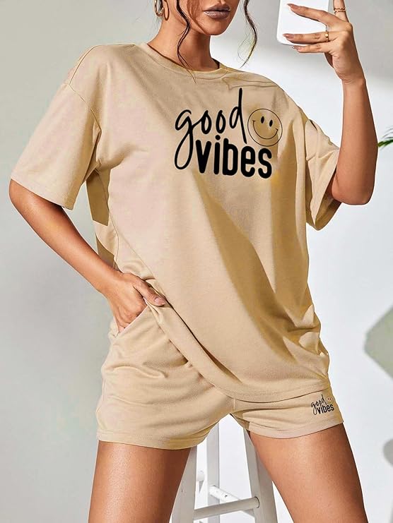Camel Good Vibes Shorts Set