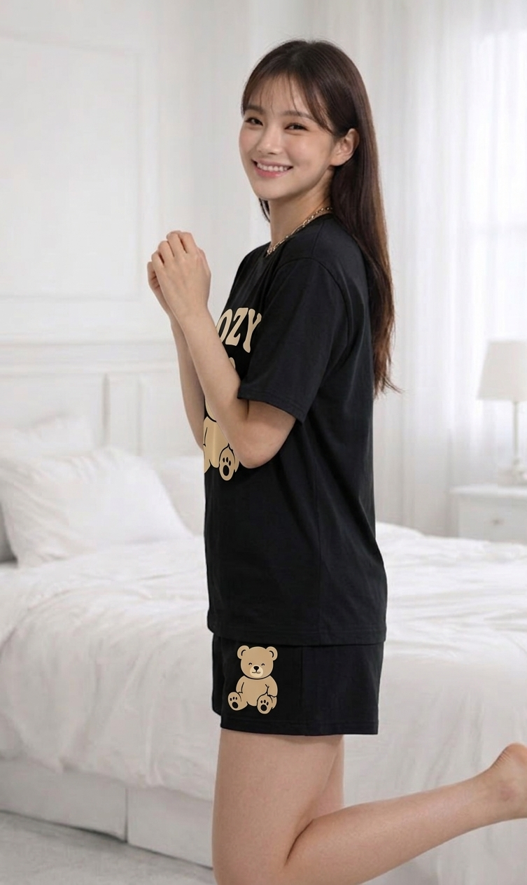 Cozy Teddy Shorts Set
