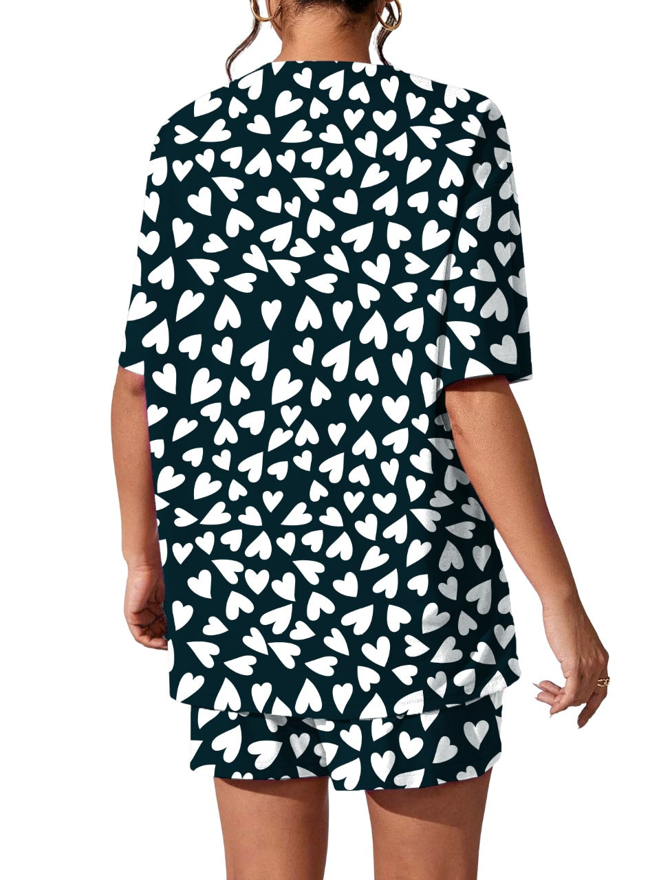 Black Midnight Hearts Lounge & Sleep Set