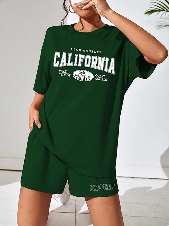 Green Sage California Shorts Set