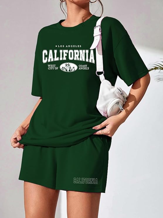 Green Sage California Shorts Set