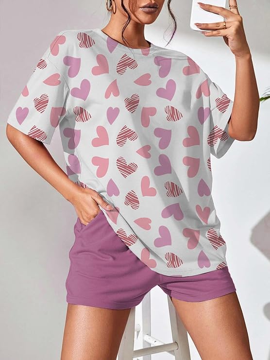 Mauve Hearts Set