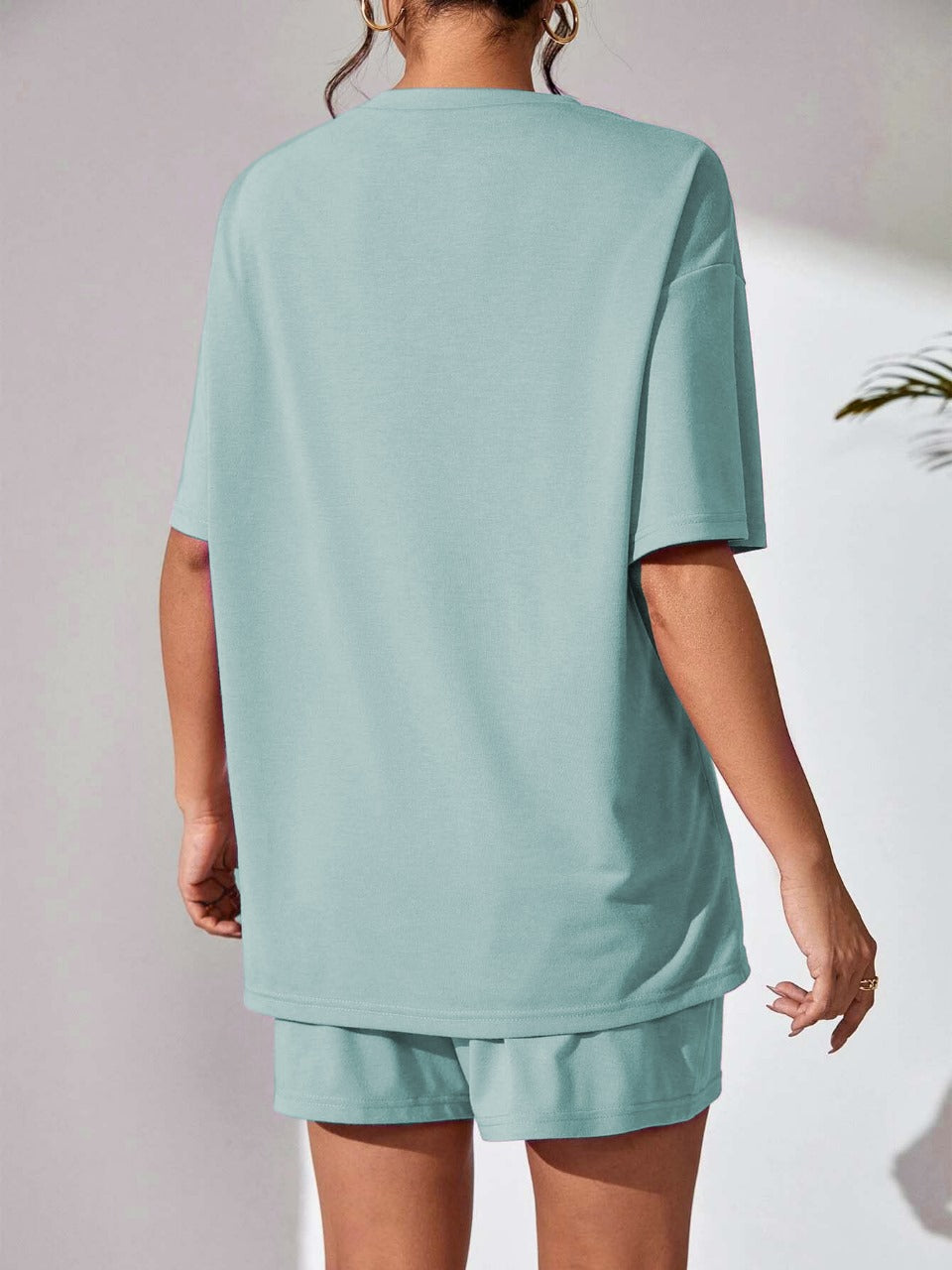Sea Green "Cherry Berry Days" Shorts Set